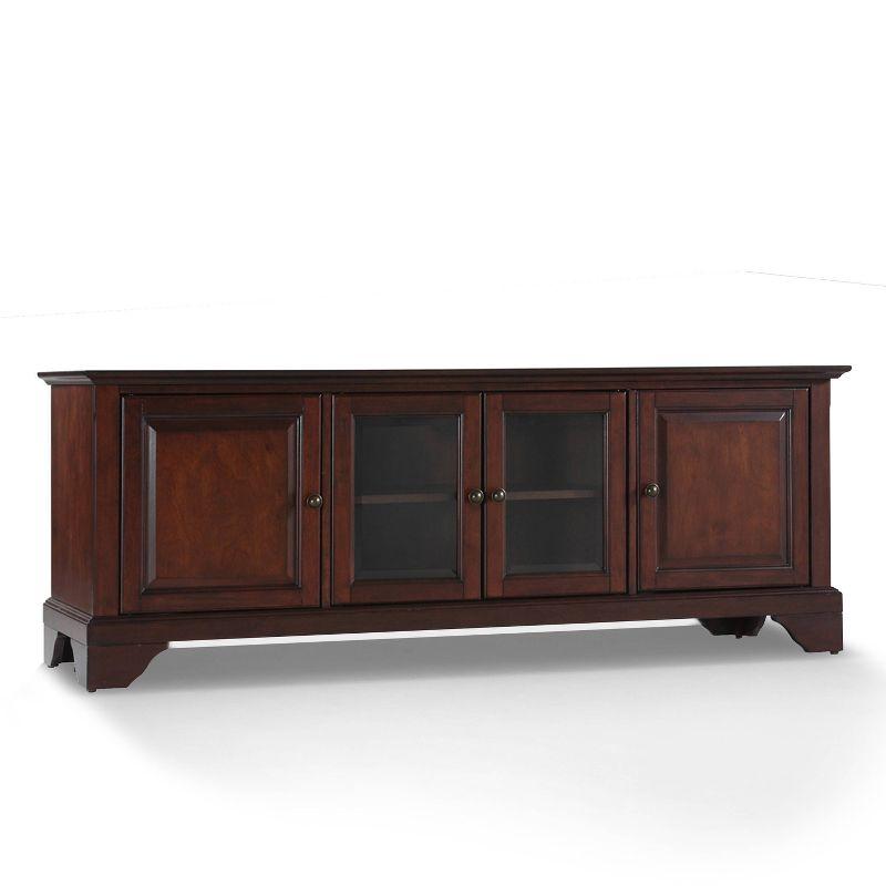 Vintage Mahogany Low Profile TV Stand with Cabinet