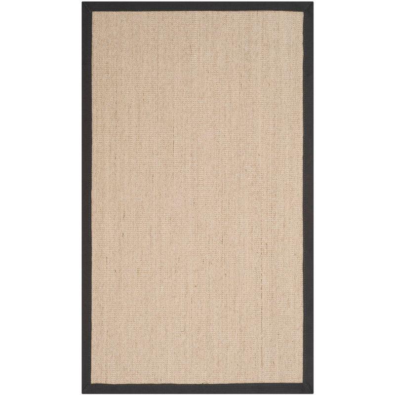 Natural Fiber NF131 Power Loomed Accent Rug - Natural/Dark Grey - 2'x3' - Safavieh.