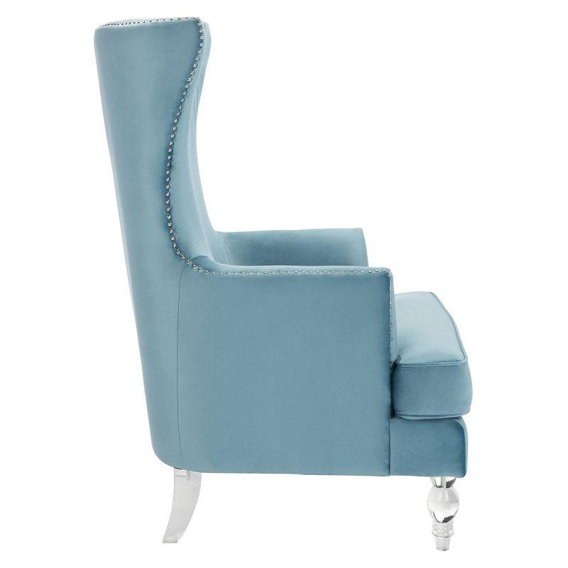 Geode Modern Wingback Chair - SFV4745 - Light Blue - Safavieh Couture