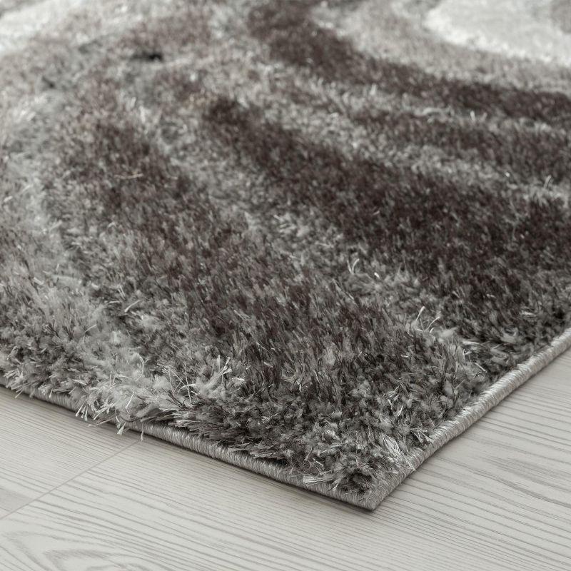 Luxe Weavers Modern Shag Geometric Area Rug, Gray 5x7