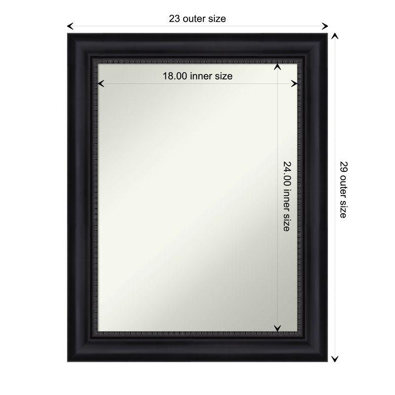 Amanti Art Astor Black Non-Beveled Bathroom Wall Mirror