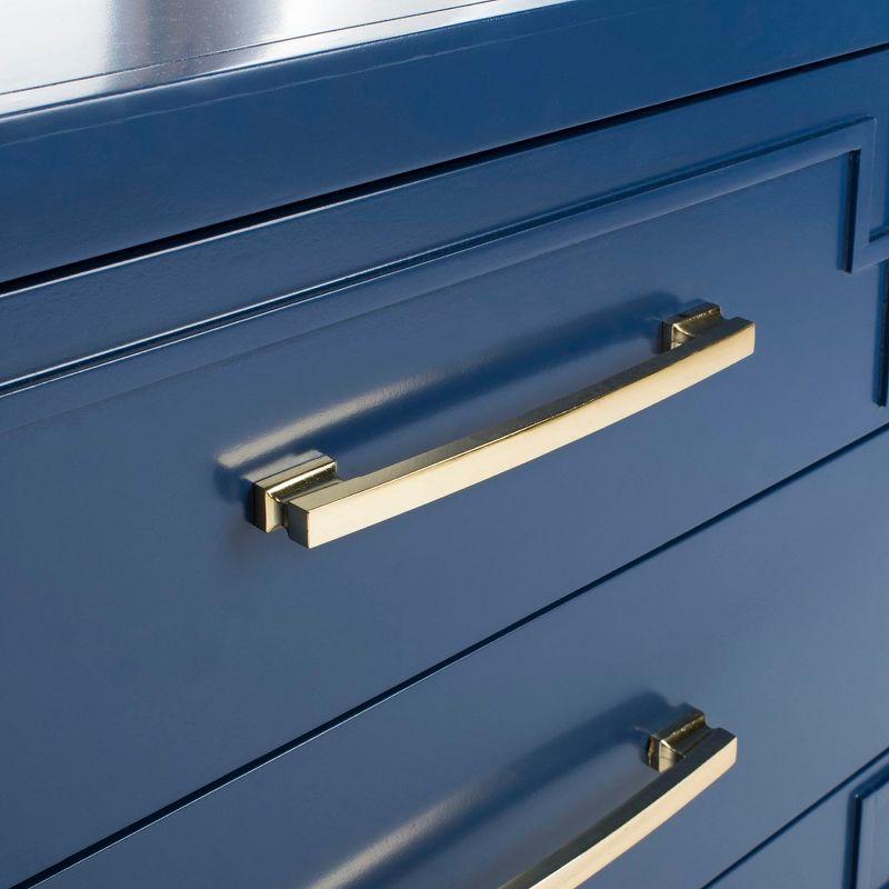 Raina 3 Drawer Chest - CHS6412 - Lapis Blue/Gold - Safavieh