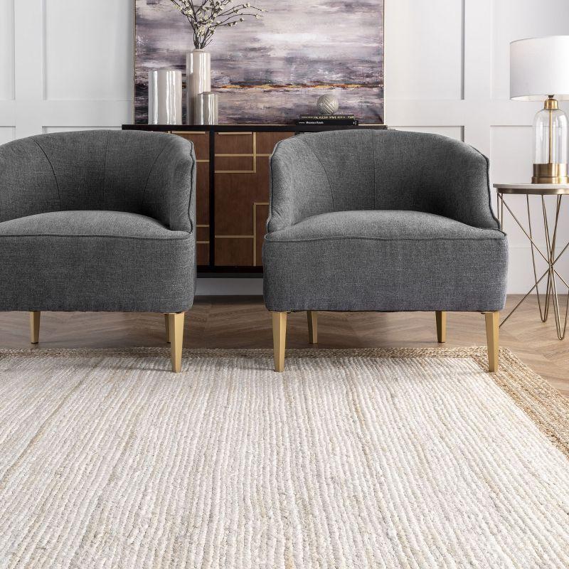 nuLOOM Eleonora Casual Jute Area Rug, Runner 2' 6" x 6', White