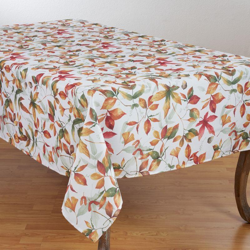 Saro Lifestyle Fall Leaf Patterned Poly Tablecloth