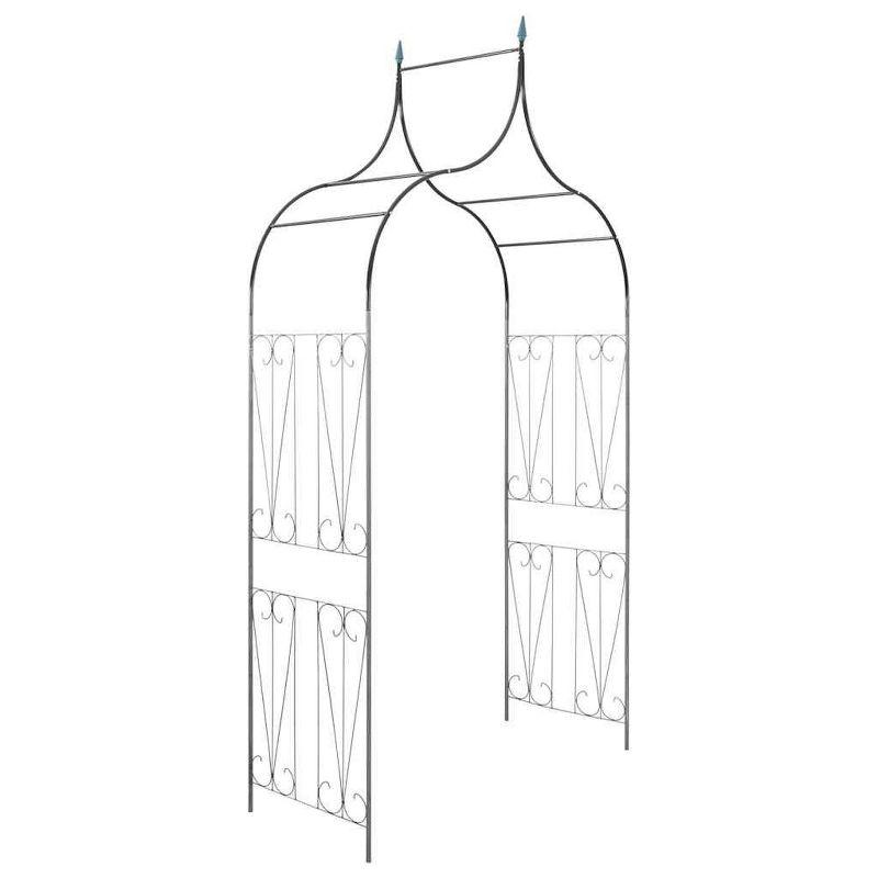 VidaXL vidaXL Garden Arch, Arch Trellis, Metal Arch, Weather-Resistant, Dark 111.4"H x 50.8"W Green