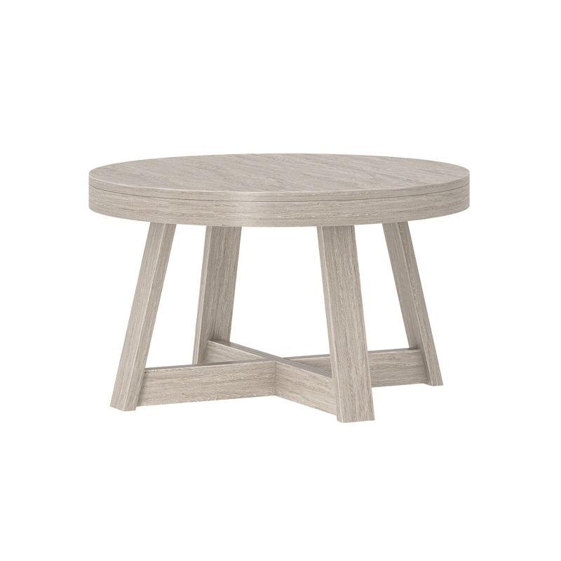 Plank+Beam Classic Round Coffee Table, 30" Farmhouse Coffee Table