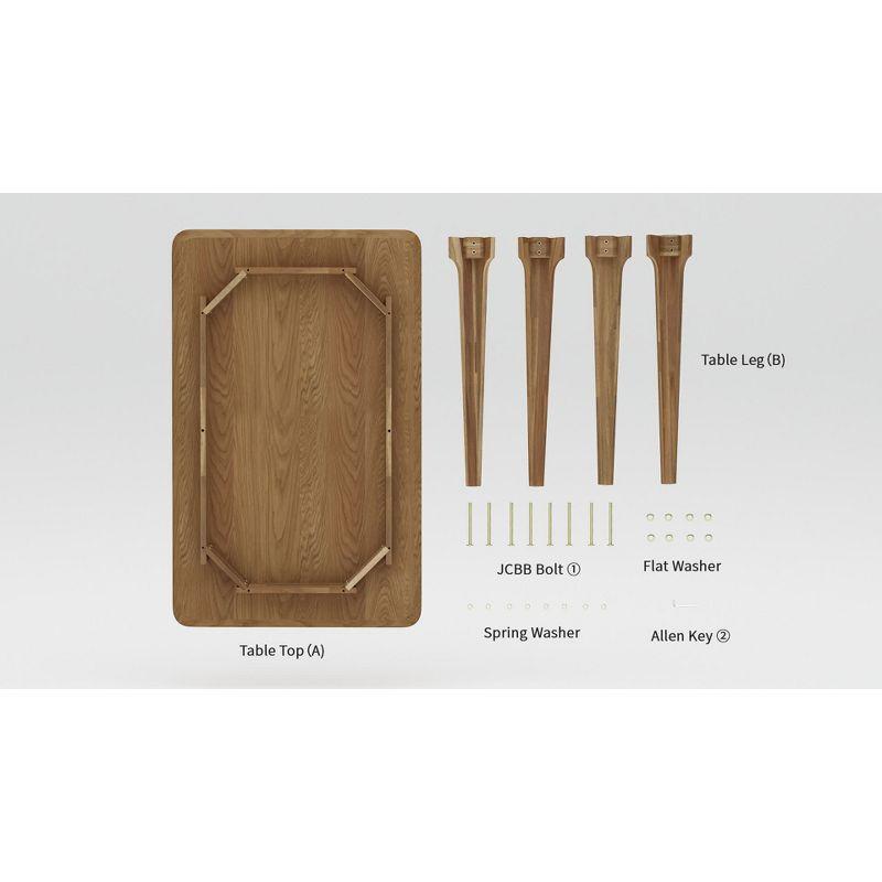 Gideon Dining Table - Natural Walnut - Christopher Knight Home: Scandinavian Style, Seats 4, Rubberwood Frame