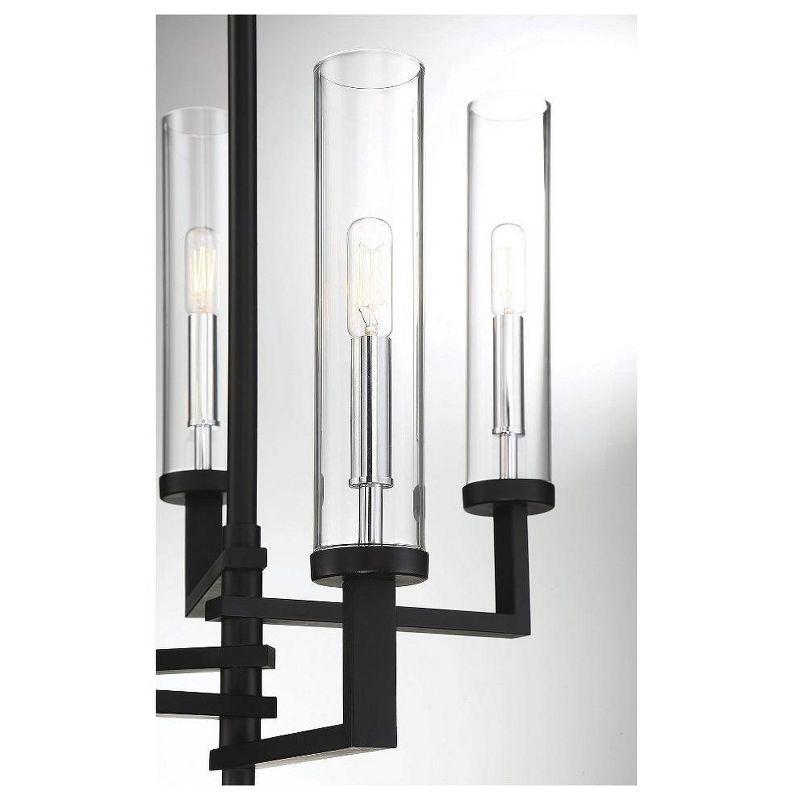 Savoy House Folsom 5 - Light Chandelier in  Matte Black/Polished Chrome