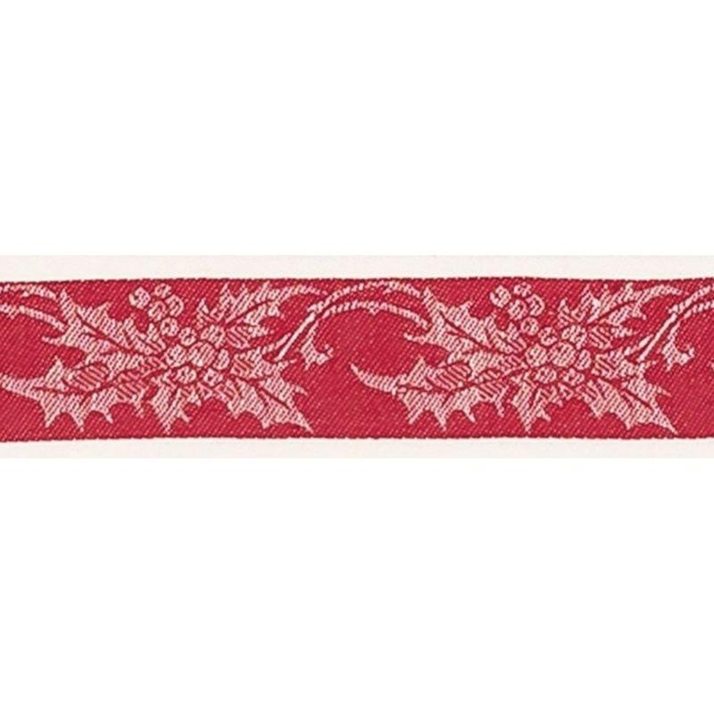 Jacquard Holly Red and White Cotton Placemat Set of 6