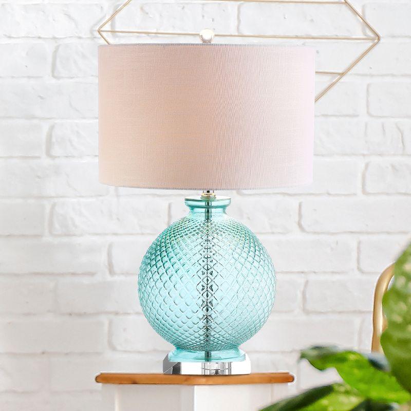 JONATHAN Y Estelle Glass and Crystal LED Table Lamp