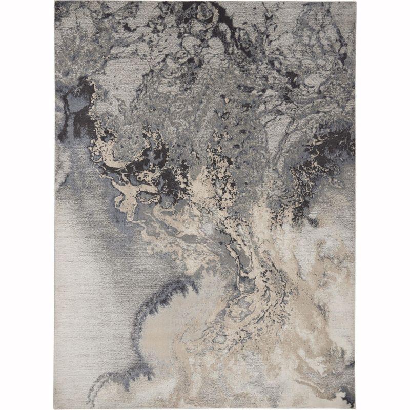 Nourison Maxell Modern Abstract Indoor Area Rug Grey 9' x 12'