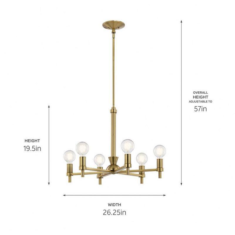 Kichler Lighting Torvee 6 - Light Chandelier in  Brushed Natural Brass