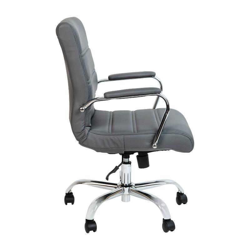 Flash Furniture Mid-Back Executive Swivel Office Chair with Metal Frame and Arms