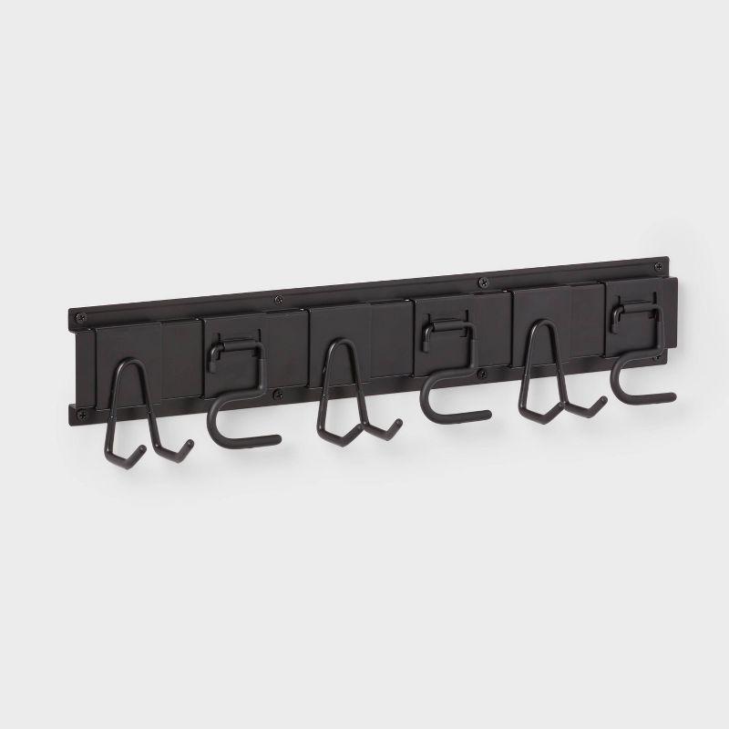Garage Tool Hook and Rail Kit - Brightroom™: Steel Utility Storage Rack, Garage Organization, Broom Holder, Black