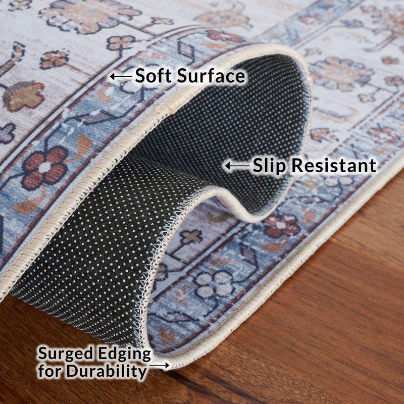 Tucson Vintage Persian TSN109 Power Loomed Machine Washable Skid-Resistant Indoor Area Rug - Ivory/Rust - 8'x10' - Safavieh