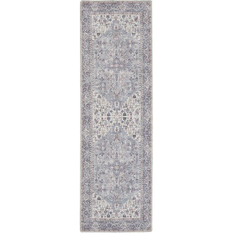 Machine Washable Oriental Gray Area Rug