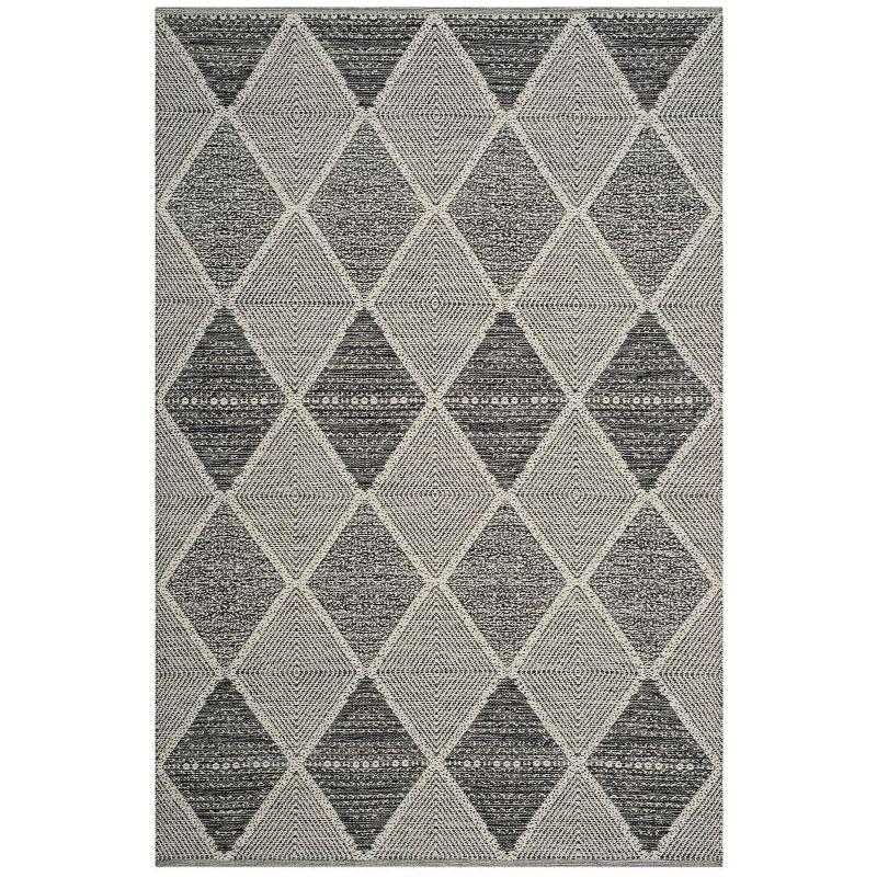 Montauk MTK822 Hand Woven Indoor Area Rug - Black - 6'x9' - Safavieh.