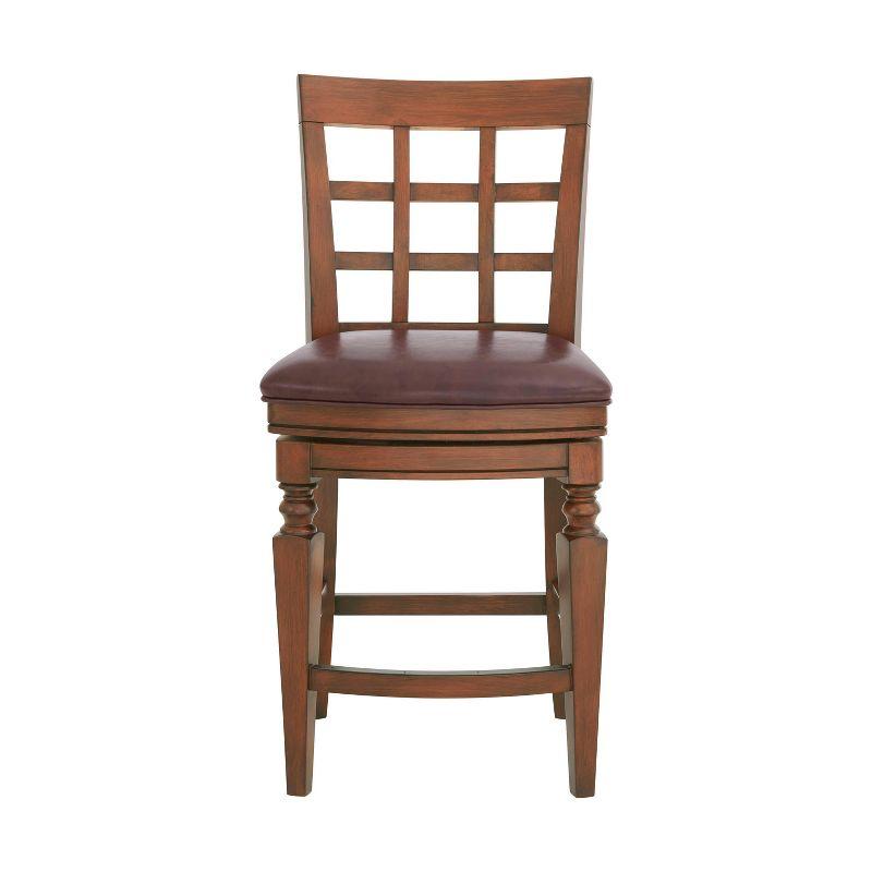 Napa Swivel Upholstered Counter Stool with Solid Wood Frame