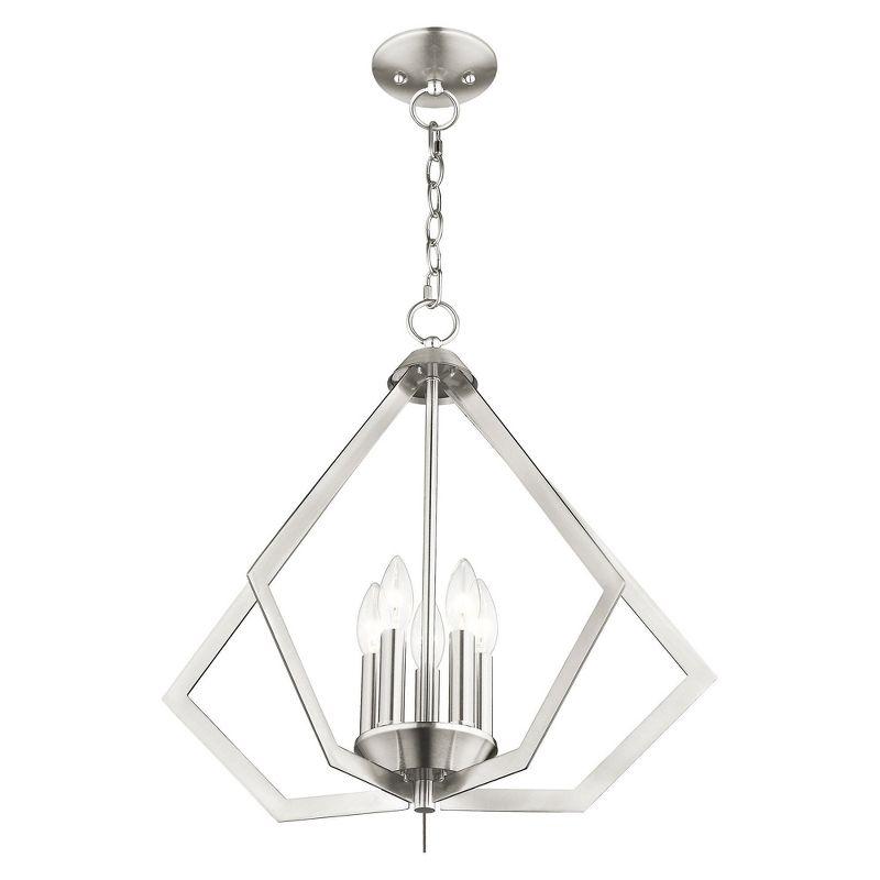 Livex Lighting Prism 5 - Light Chandelier in  Brushed Nickel