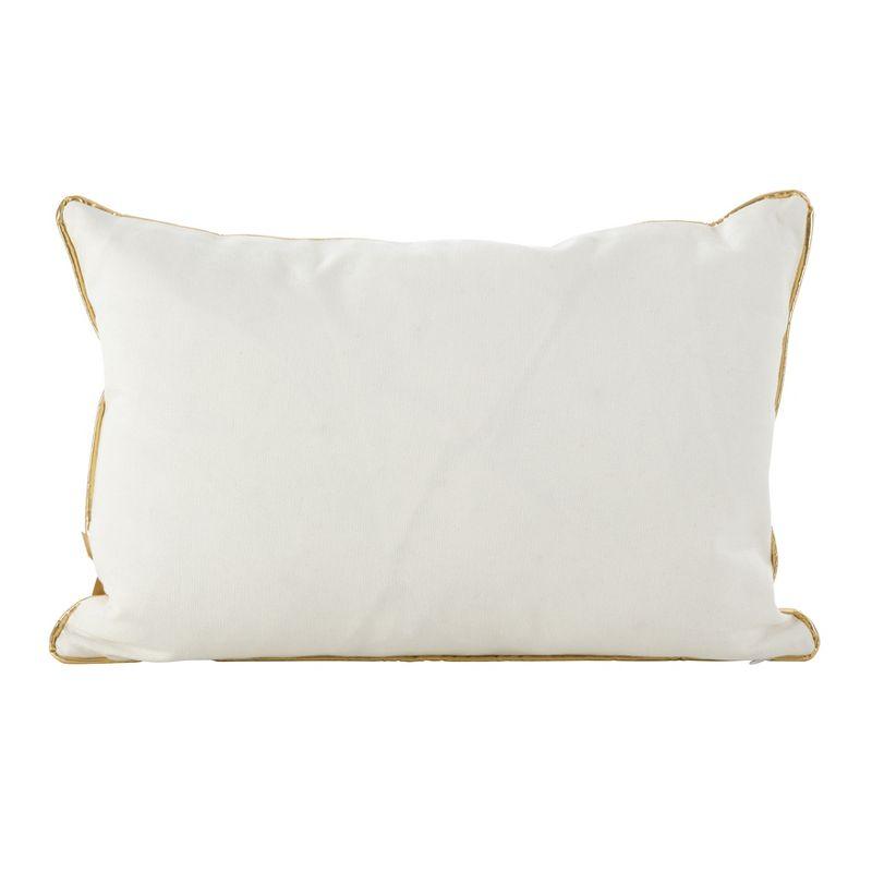 Saro Poinsettia Pillow Collection Floral Cotton Throw Pillow
