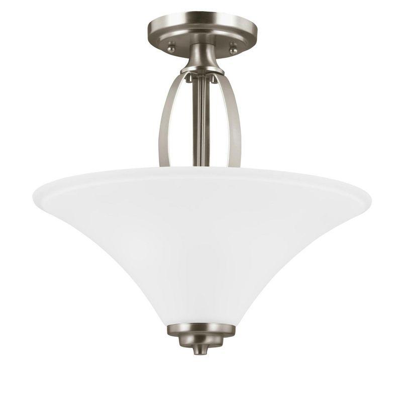Two Light Semi-Flush Convertible Pendant