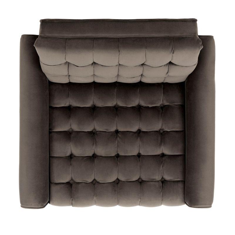Amaris Tufted Accent Chair - ACH4503 - Shale/Black - Safavieh