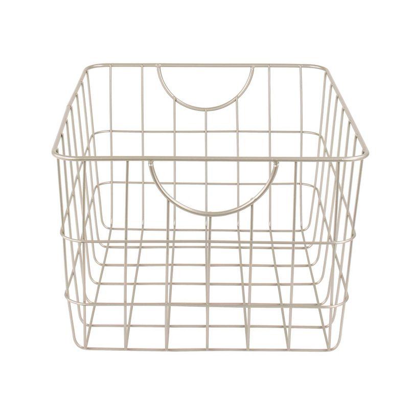 Spectrum Satin Nickel Wire 16" Utility Storage Basket