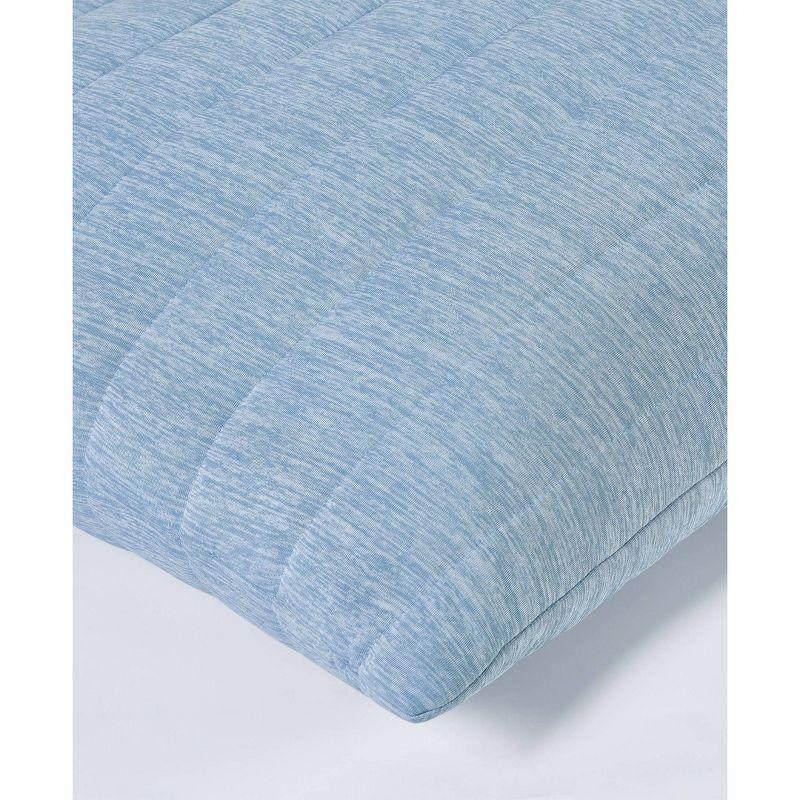 Allied Home King Medium Machine Washable Below 0 Quilted Cooling Bed Pillow Heathered Blue