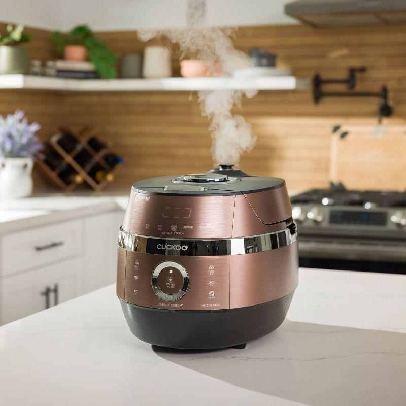 CUCKOO 10-Cup Induction Heating Pressure Rice Cooker and Warmer Bronze: 14 Settings, Automatic Keep Warm, Dishwasher-Safe Parts