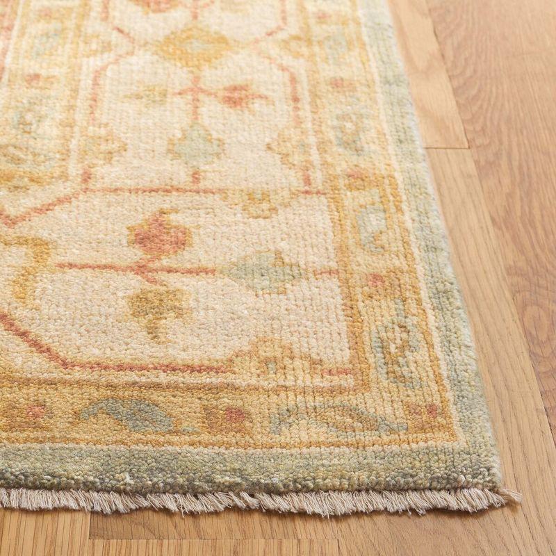 Oushak OSH141 Hand Knotted Runner Rug - Soft Green/Ivory - 3'x10' - Safavieh.