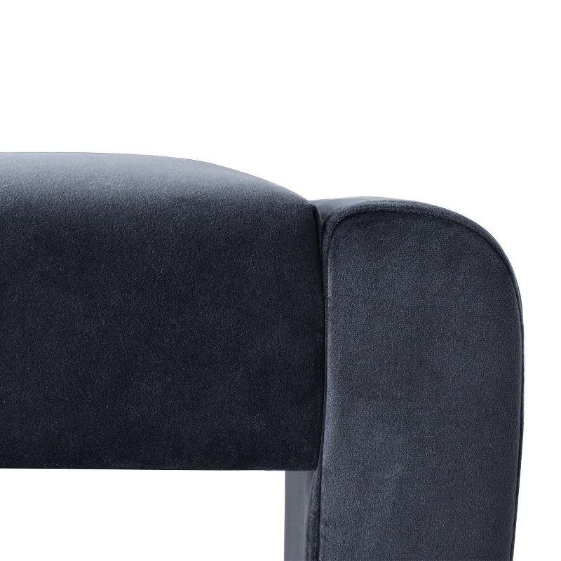 Kaia 47" College Navy Blue Velvet Waterfall Upholstered Bench-Maison Boucle