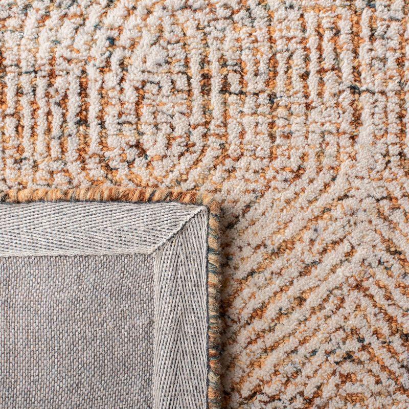 Abstract ABT340 Handmade Indoor Area Rug - Ivory/Rust - 5'x8' - Safavieh