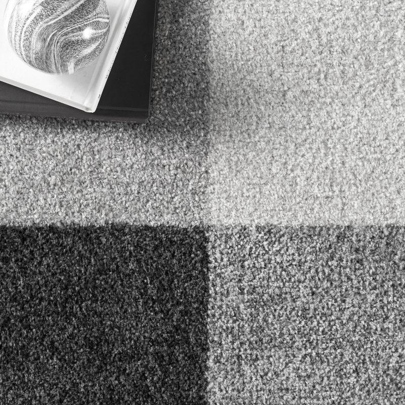 Nuloom Aisha Plaid 4x6 Indoor Area Rug for Living Room Bedroom Dining Room Kitchen, Grey/Ivory