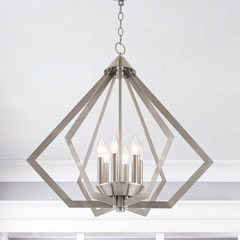 Livex Lighting Prism 6 - Light Chandelier in  Brushed Nickel