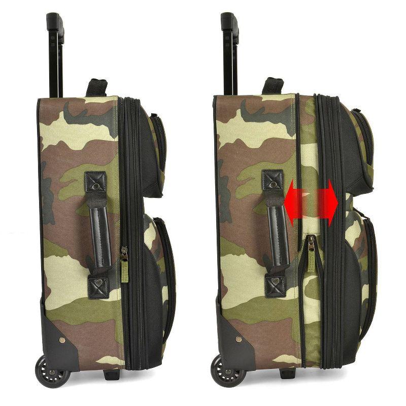 U.S. Traveler Rio 2pc Expandable Softside Carry On Luggage Set - Camouflage