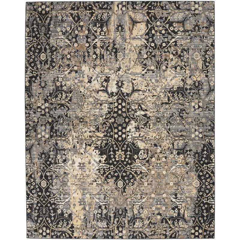 Nourison Majestic MST01 Black/Beige/Gray Indoor Area Rug - 7'9 x 9'9