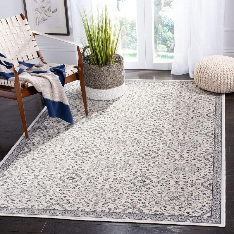 Montage MTG283 Power Loomed Indoor/Outdoor Area Rug - Ivory/Grey - 4'x6' - Safavieh.