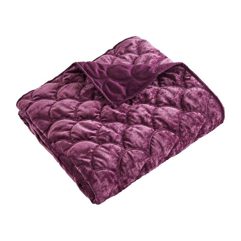 BH Ellora Plum Quilted Throw- Levtex Home