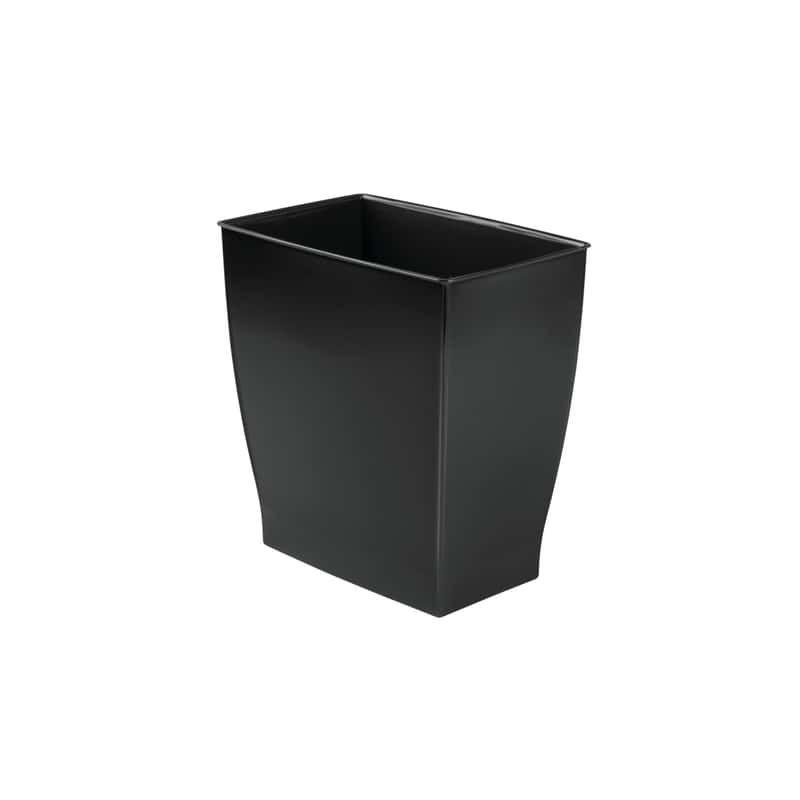 iDesign Mono BPA-Free Plastic Rectangular Waste Basket - 11.25" x 7.5" x 12", Gray