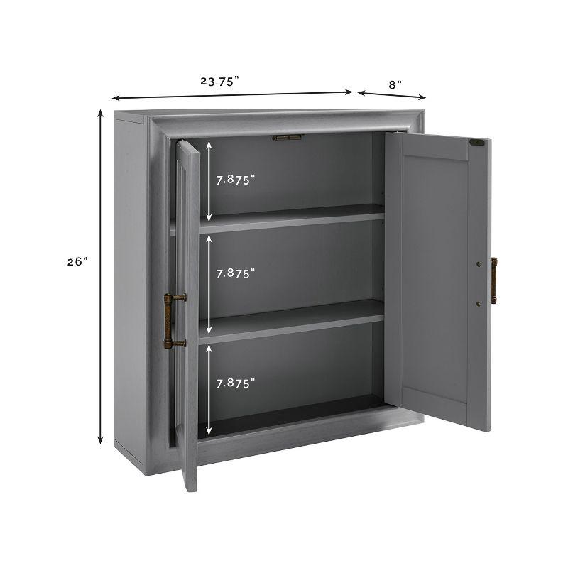 Tara Wall Decorative Wall Cabinet Gray - Crosley