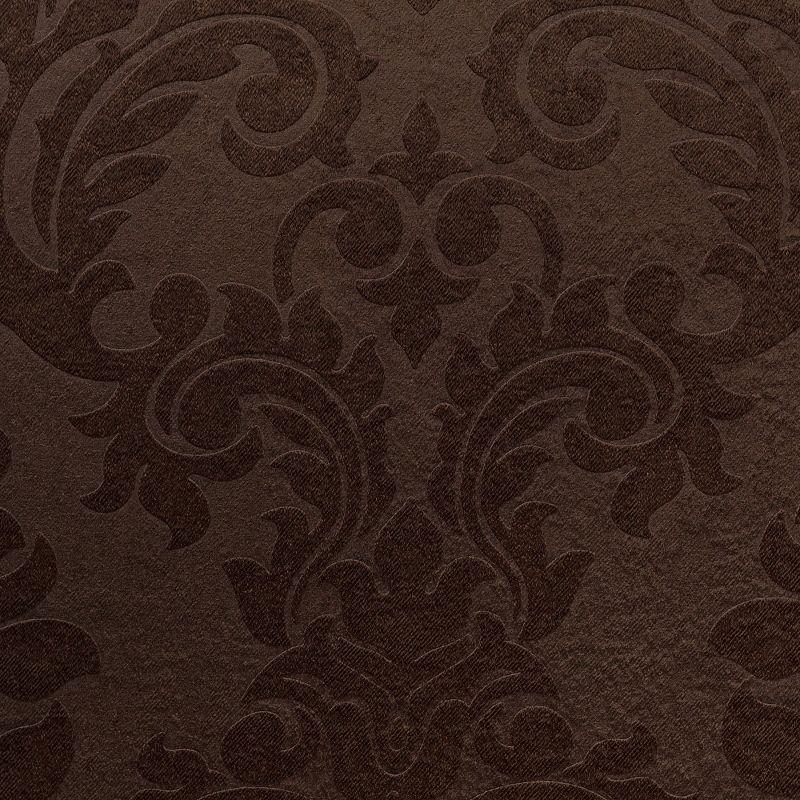 Chanasya 2pk Embossed Damask Room Darkening Window Curtain Panels - Set of 2 - 52 x 108 Inches Long - Mink