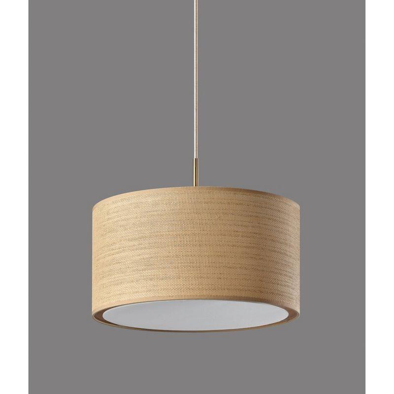 Harvest Large Pendant Antique Brass - Adesso: ETL Listed, Bohemian Rustic Style, Metal Body, No Assembly Required