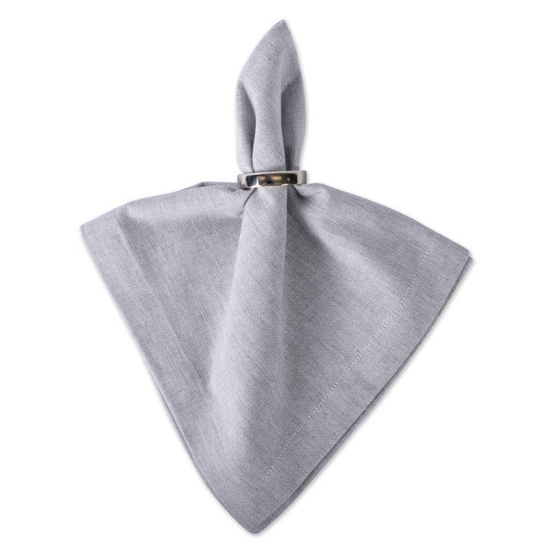 Design Imports  Chambray Napkin Set 6 Piece, Gray, 20X20"