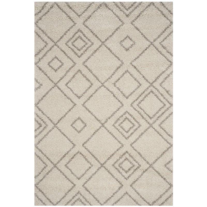 Arizona Shag ASG744 Power Loomed Indoor Area Rug - Ivory/Beige - 5'1"x7'6" - Safavieh
