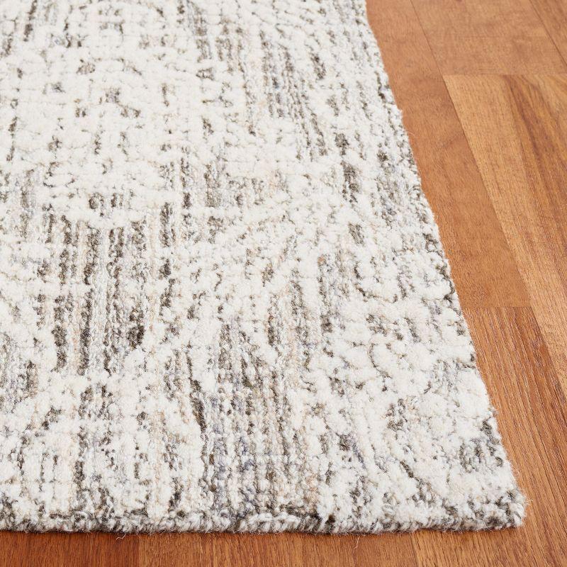 Gray Hand Tufted Wool Rectangular Area Rug 6' x 9'