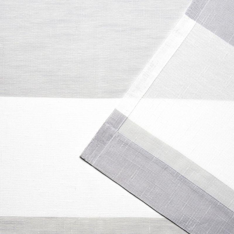 Set of 2 (84"x54") Darma Rod Pocket Window Curtain Panel Light Gray - Exclusive Home: Modern Light Filtering Stripes