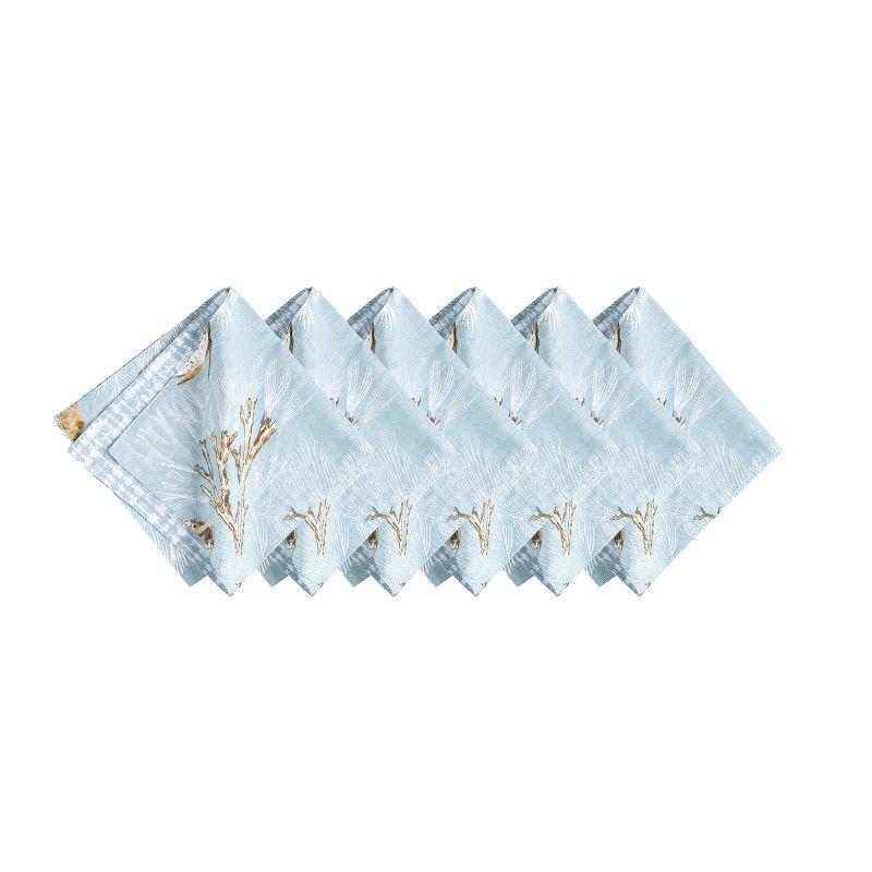 C&F Home Meraki Island Reversible Blue Coastal Napkin Set of 6