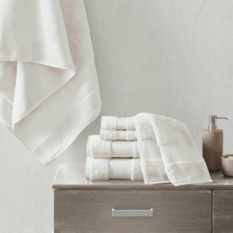 White Turkish Cotton 6-Piece Towel Set