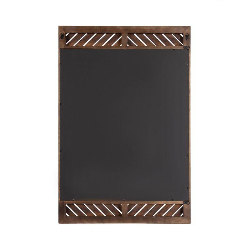 Kate & Laurel All Things Decor 24"x36" Mezzeta Wood Rectangle Wall Mirror Brown