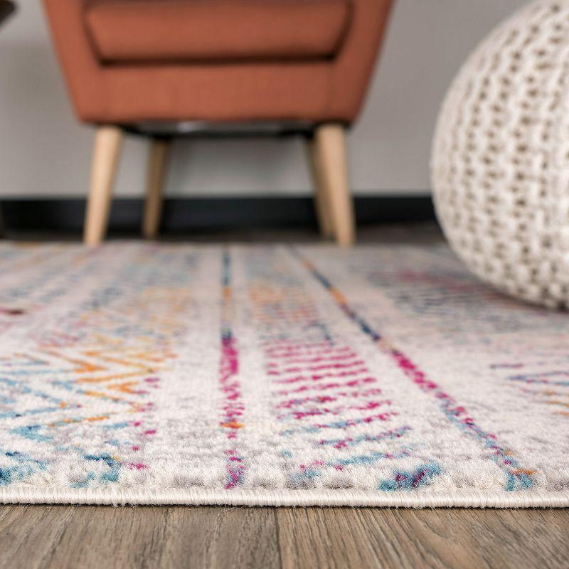 Bohemian Geometric Multi 2'x3' Reversible Synthetic Rug